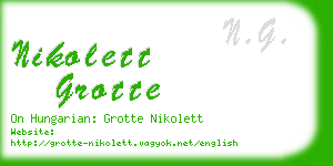 nikolett grotte business card